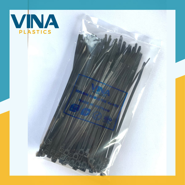 Dây rút nhựa đen 4X150 BL - Dây Rút Nhựa VINA PLASTIC - Công Ty Cổ Phần Sản Xuất Thương Mại Nhựa Việt Nam